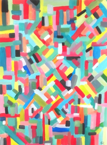 Painting titled "Labyrinthe" by Renaud Angerville-Langlois, Original Artwork, Acrylic