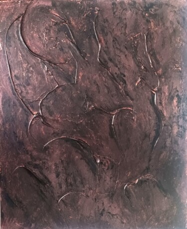 Painting titled "Comme un bronze" by Renaud Angerville-Langlois, Original Artwork, Acrylic Mounted on Wood Stretcher frame