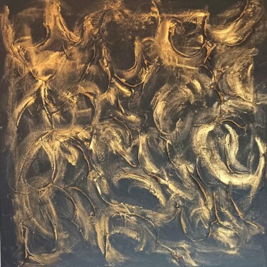 Painting titled "Midas" by Renaud Angerville-Langlois, Original Artwork, Acrylic Mounted on Wood Stretcher frame