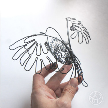 Skulptur mit dem Titel "Mobil oiseau sculpt…" von Renaud Lachery, Original-Kunstwerk