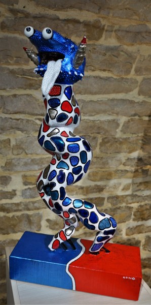 Sculpture intitulée ""Made in Françe"" par Erno, Œuvre d'art originale, Bois