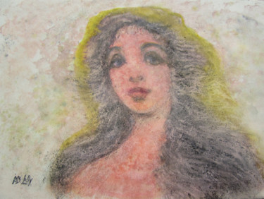 Peinture intitulée "Miss Pompom" par Isis Lully, Œuvre d'art originale, Aquarelle