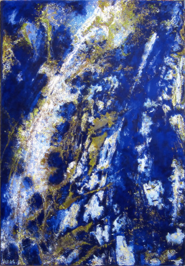 Peinture intitulée "Lapis Lazuli" par Isis Lully, Œuvre d'art originale, Huile