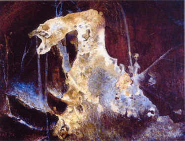 Peinture intitulée "Nébuleuse du Dragon" par Isis Lully, Œuvre d'art originale, Huile
