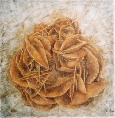 Peinture intitulée "Rose des Sables" par Isis Lully, Œuvre d'art originale, Huile