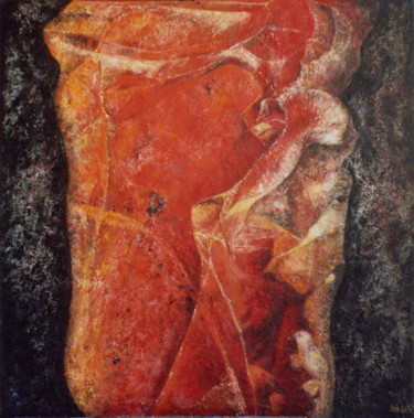 Peinture intitulée "Fleur de Pierre" par Isis Lully, Œuvre d'art originale, Huile