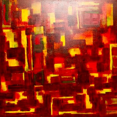 Painting titled "OVERDOSE 100/100/2.…" by René Berrut, Original Artwork, Oil