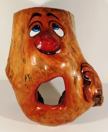 Escultura intitulada "Ohé!" por René Blanchet, Obras de arte originais, Madeira