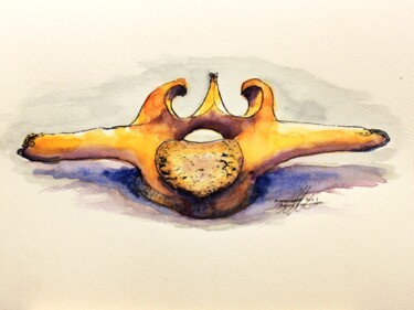 Dessin intitulée "Gros os de mammifèr…" par René Blanchet, Œuvre d'art originale, Encre
