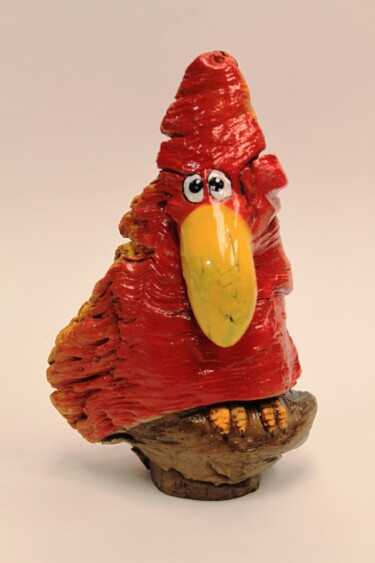Escultura titulada "Hot bird" por René Blanchet, Obra de arte original, Madera