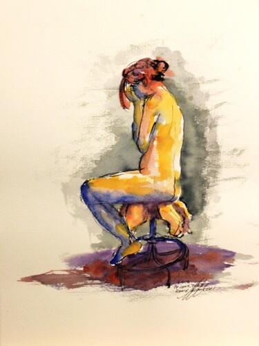 Painting titled "Luce réfléchissant" by René Blanchet, Original Artwork, Watercolor