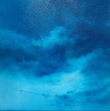 Painting titled "Clouds 10" by René Büttner, Original Artwork, Oil