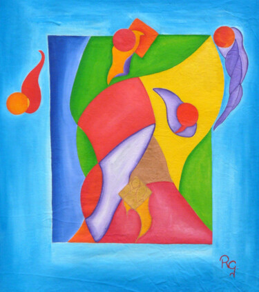 Peinture intitulée "PEACE ALGERIA 1" par René Georges (RG.), Œuvre d'art originale, Huile