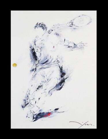 Картина под названием "502_La balle" - René Goxes, Подлинное произведение искусства, Масло