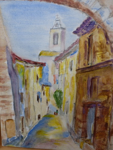Painting titled "Ruelle" by René Guillaume, Original Artwork, Oil