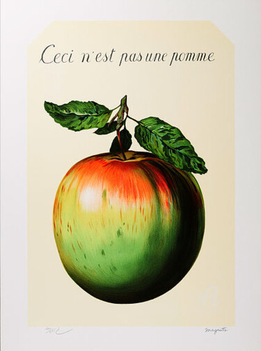 「Ceci N'est Pas Une…」というタイトルの製版 René Magritteによって, オリジナルのアートワーク, リソグラフィー