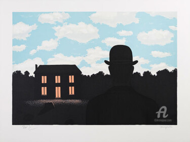 Printmaking titled "L'Empire Des Lumièr…" by René Magritte, Original Artwork, Lithography