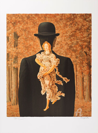 Отпечатки и Гравюры под названием "Le Bouquet Tout Fait" - René Magritte, Подлинное произведение искусства, Литография