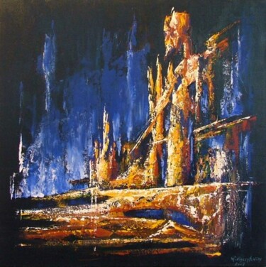 Peinture intitulée "Le réveil de Don Qu…" par René Vincent-Viry, Œuvre d'art originale, Huile