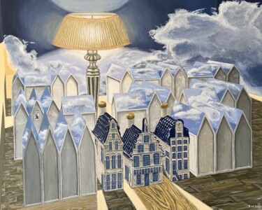 Painting titled "Dutch skies" by René Wissink, Original Artwork, Acrylic
