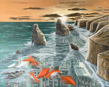 绘画 标题为“Water world” 由René Wissink, 原创艺术品, 丙烯