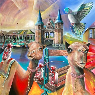 Pintura intitulada "On the loose" por René Wissink, Obras de arte originais, Acrílico