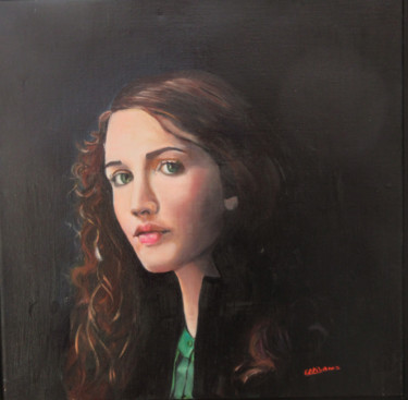Malerei mit dem Titel "julia-huile-40x40.j…" von Renée Estebanez, Original-Kunstwerk