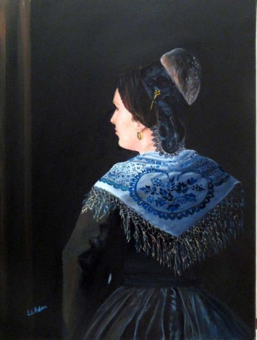 Peinture intitulée "Marjorie" par Renée Estebanez, Œuvre d'art originale, Huile