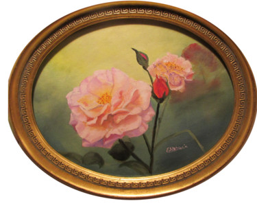 Painting titled "rose-30x24.jpg" by Renée Estebanez, Original Artwork, Oil