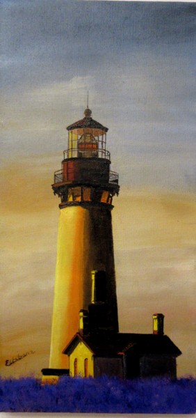 "phare" başlıklı Tablo Renée Estebanez tarafından, Orijinal sanat, Petrol Ahşap Sedye çerçevesi üzerine monte edilmiş