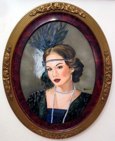 Ζωγραφική με τίτλο "Olga" από Renée Estebanez, Αυθεντικά έργα τέχνης, Λάδι