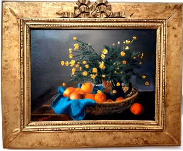 Pintura titulada "fleurs des champs" por Renée Estebanez, Obra de arte original, Oleo