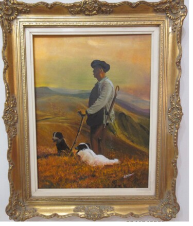 Pintura titulada "berger basque" por Renée Estebanez, Obra de arte original, Oleo