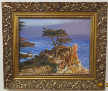 Painting titled "esterel" by Renée Estebanez, Original Artwork, Oil