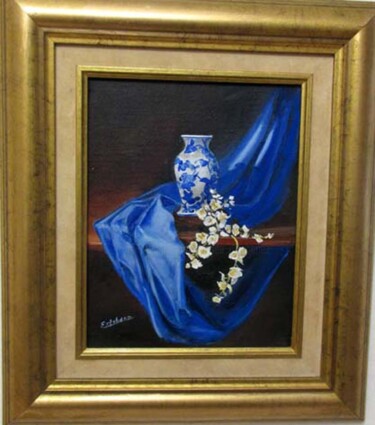 Schilderij getiteld "seringat" door Renée Estebanez, Origineel Kunstwerk, Olie