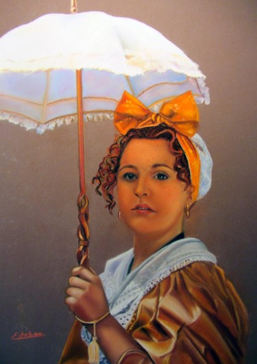 Peinture intitulée "claire-pastel-54x45…" par Renée Estebanez, Œuvre d'art originale