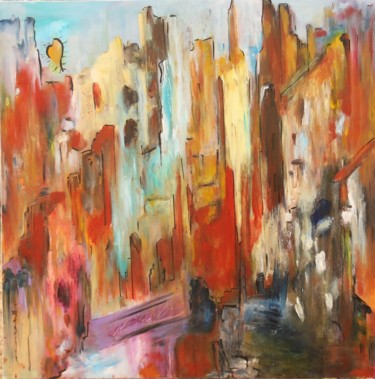 Peinture intitulée ""N.Y.C."" par Renée Marcinek, Œuvre d'art originale, Acrylique