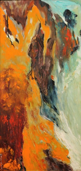 Peinture intitulée ""ELEPHANT WOMAN"" par Renée Marcinek, Œuvre d'art originale, Acrylique