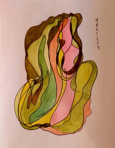 ""Belles Formes"" başlıklı Tablo Renée Marcinek tarafından, Orijinal sanat, Suluboya