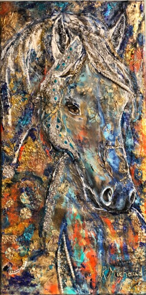Painting titled "Dreaming" by Renée Michaud, Original Artwork, Acrylic Mounted on Wood Stretcher frame
