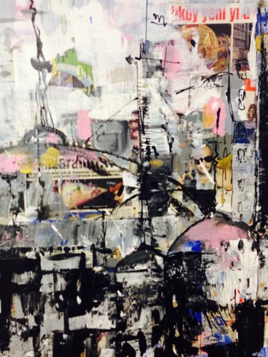 Malerei mit dem Titel "Istanbul 1" von Renée Oconel, Original-Kunstwerk, Acryl