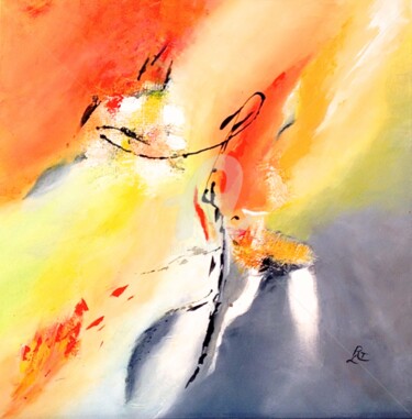 Painting titled "joueur-de-jazz-60-x…" by Renée Laffon Tailhan Rlt, Original Artwork