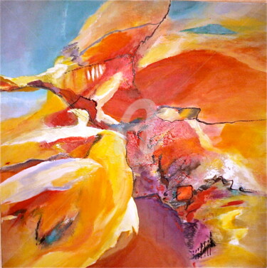 Painting titled "paysage-du-sud-60-x…" by Renée Laffon Tailhan Rlt, Original Artwork