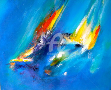 Peinture intitulée "Au souffle du vent" par Renée Laffon Tailhan Rlt, Œuvre d'art originale