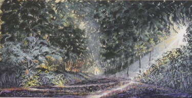 Peinture intitulée "Balade en forêt" par Renée Tortet, Œuvre d'art originale, Acrylique