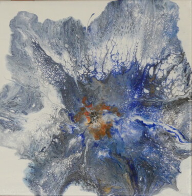 Картина под названием "Fleur imaginaire" - Renée Tortet, Подлинное произведение искусства, Акрил