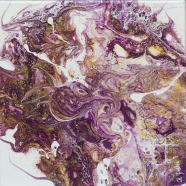Pittura intitolato "Purple octopus" da Renée Tortet, Opera d'arte originale, Acrilico