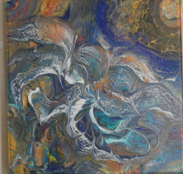 Peinture intitulée "Orchidée" par Renée Tortet, Œuvre d'art originale, Acrylique