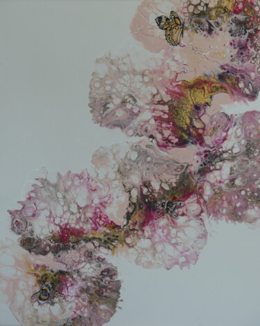 Peinture intitulée "Floraison" par Renée Tortet, Œuvre d'art originale, Acrylique