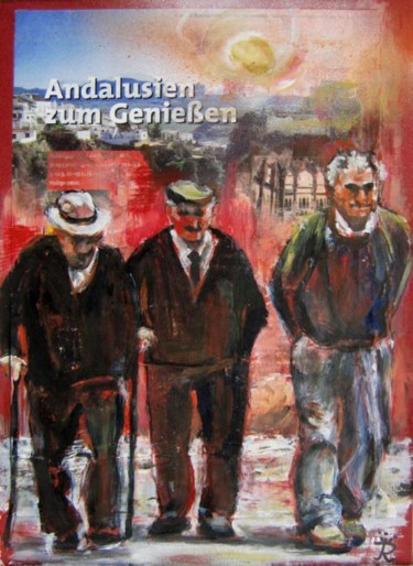 Malerei mit dem Titel "Andalusien zum Geni…" von Renée König, Original-Kunstwerk, Öl
